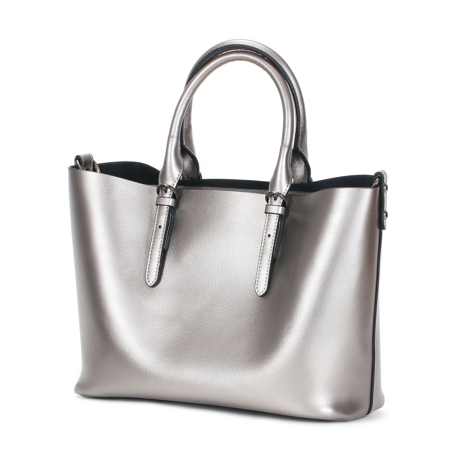 Metallic Leather Handbag