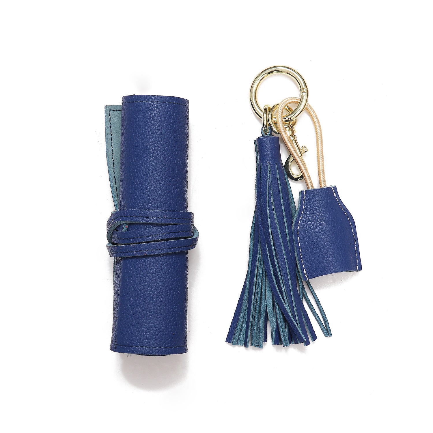 Leather Tassel keychain with USB cable + Leather Tech Wrap Up