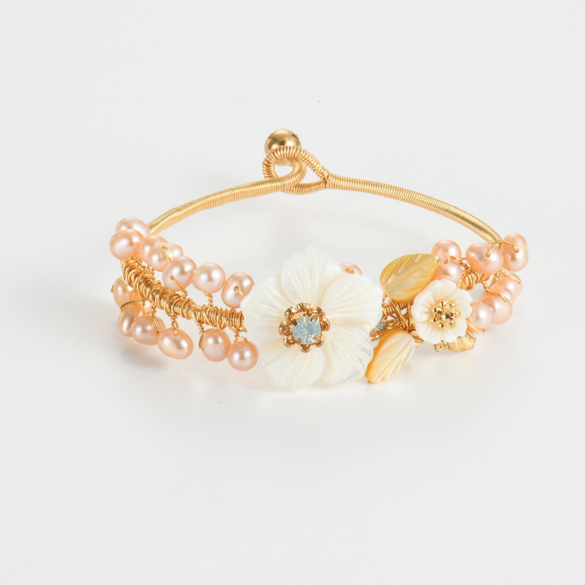 Hook and Lock Floral Bangle