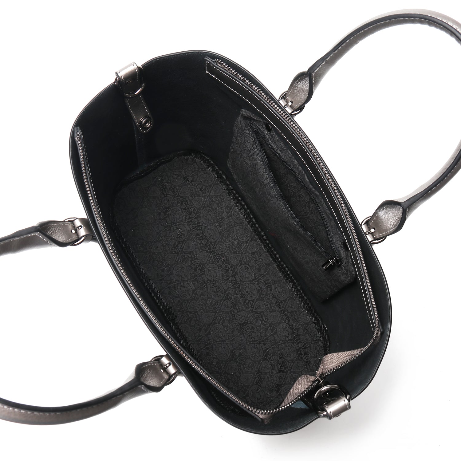 D-Luxe Double Stripe Bag Strap — Black/Silver